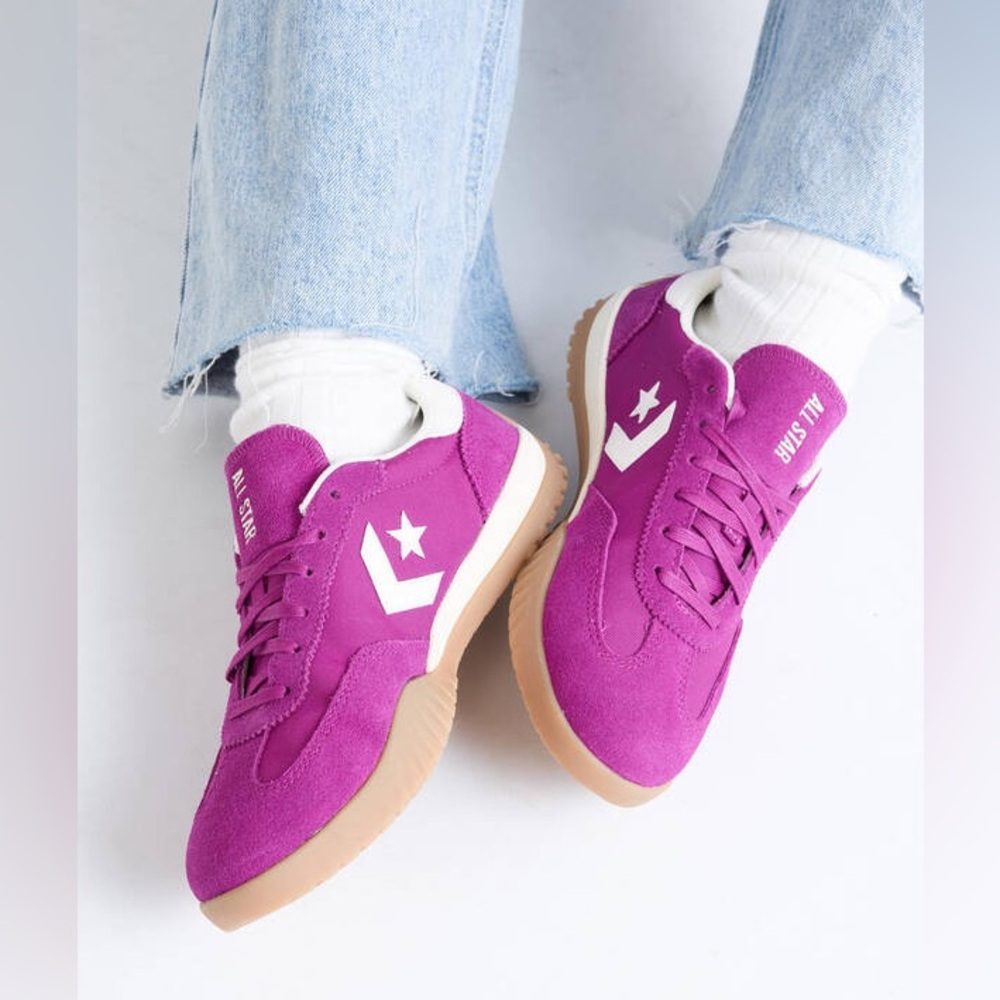 💜Converse All Star Women's and men Purple Suede Sneakers men’s 6 women 7.5